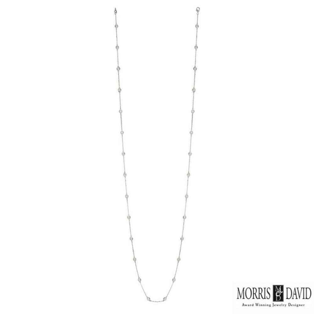 6.00 Carat Diamond by the Yard Necklace 14K White Gold